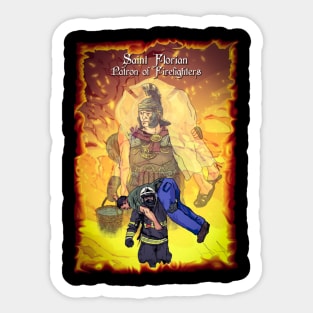 Saint Florian Firefighters Patron Sticker